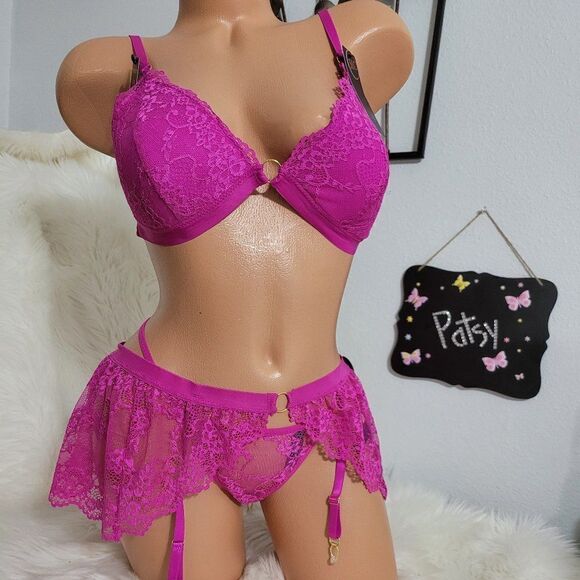 RACHEL ROY bra-Skirt garter-Thong Set 3 - Picture 1 of 10